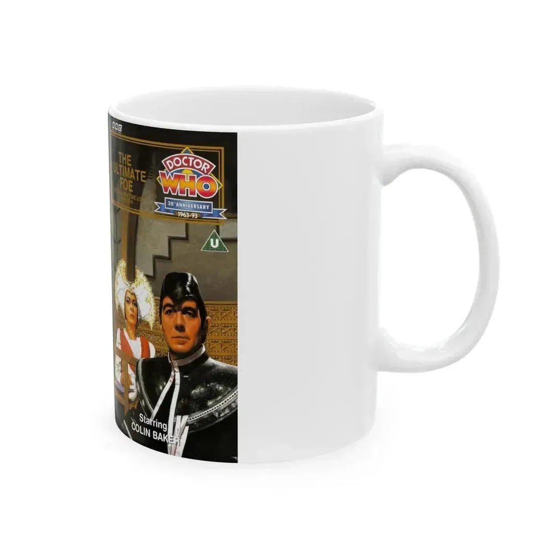 DOCTOR WHO THE ULTIMATE FOE (VHS COVER) - White Coffee Mug - Go Mug Yourself