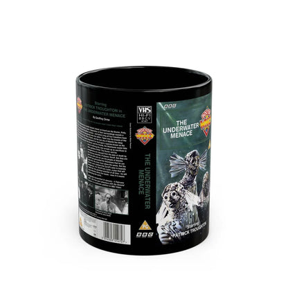 DOCTOR WHO THE UNDERWATER MENACE (VHS COVER) - Black Coffee Mug-11oz-Go Mug Yourself