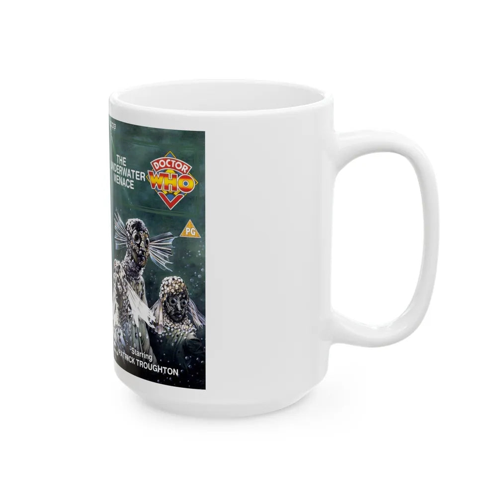 DOCTOR WHO THE UNDERWATER MENACE (VHS COVER) - White Coffee Mug-Go Mug Yourself