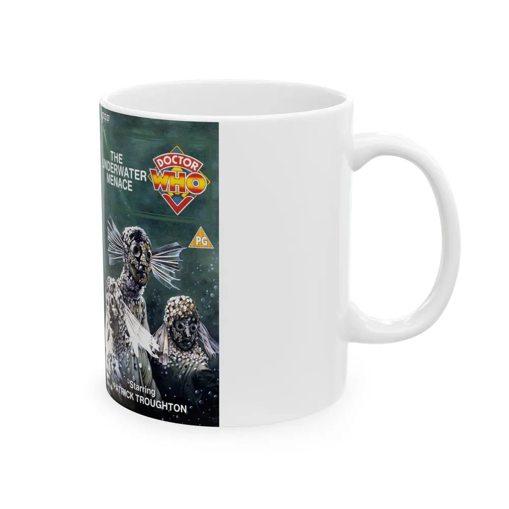 DOCTOR WHO THE UNDERWATER MENACE (VHS COVER) - White Coffee Mug-Go Mug Yourself