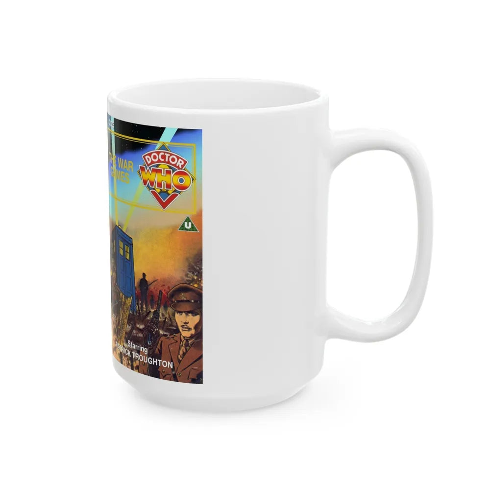 DOCTOR WHO THE WAR GAMES (VHS COVER) - White Coffee Mug-Go Mug Yourself