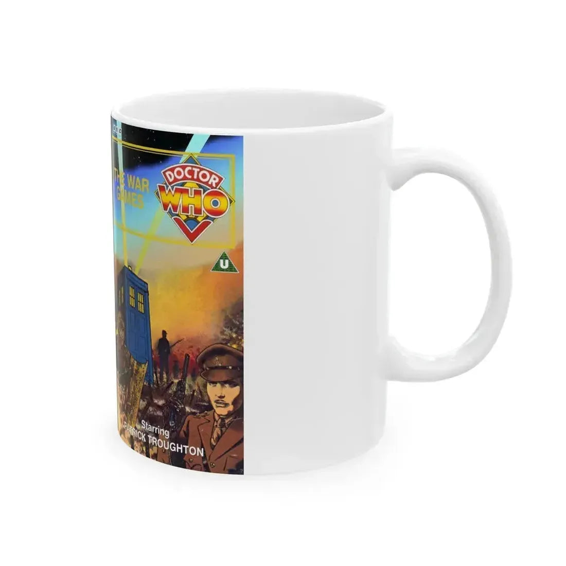 DOCTOR WHO THE WAR GAMES (VHS COVER) - White Coffee Mug - Go Mug Yourself