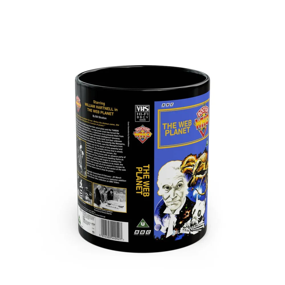 DOCTOR WHO THE WEB PLANET (VHS COVER) - Black Coffee Mug-11oz-Go Mug Yourself