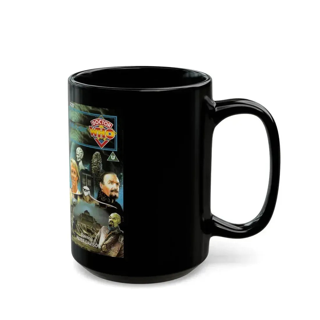 DOCTOR WHO TIME FLIGHT (VHS COVER) - Black Coffee Mug - Go Mug Yourself