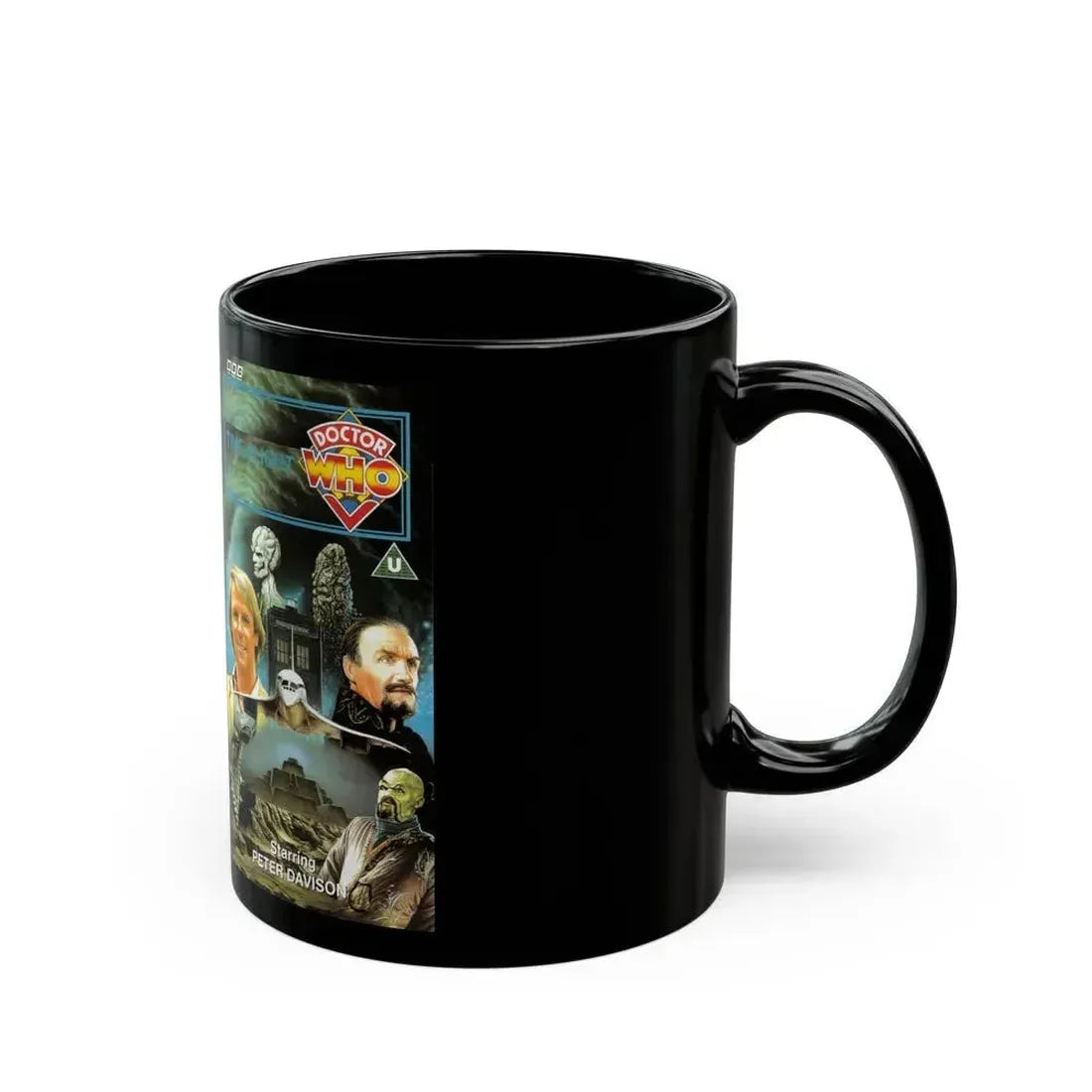 DOCTOR WHO TIME FLIGHT (VHS COVER) - Black Coffee Mug - Go Mug Yourself