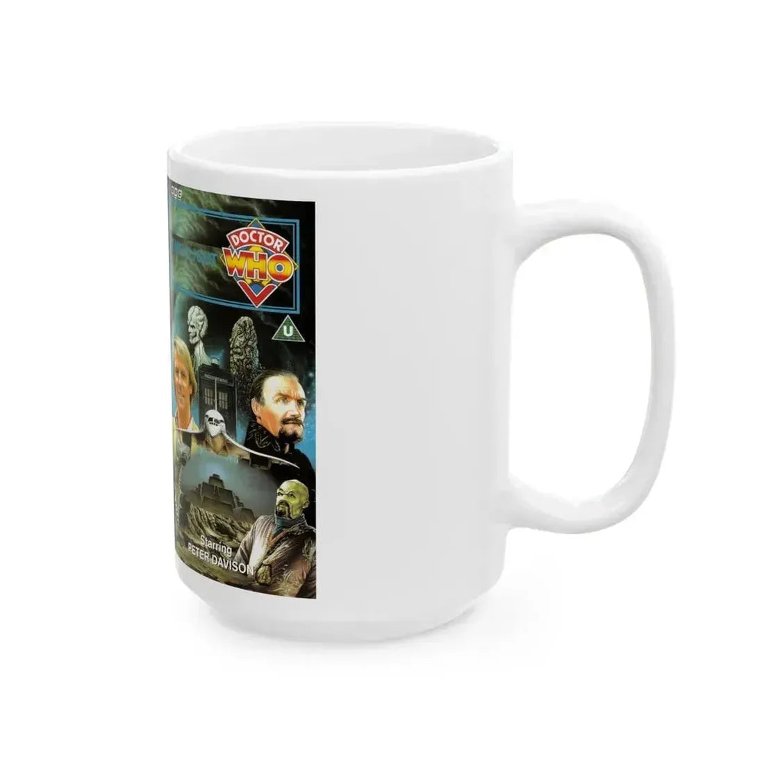 DOCTOR WHO TIME FLIGHT (VHS COVER) - White Coffee Mug - Go Mug Yourself