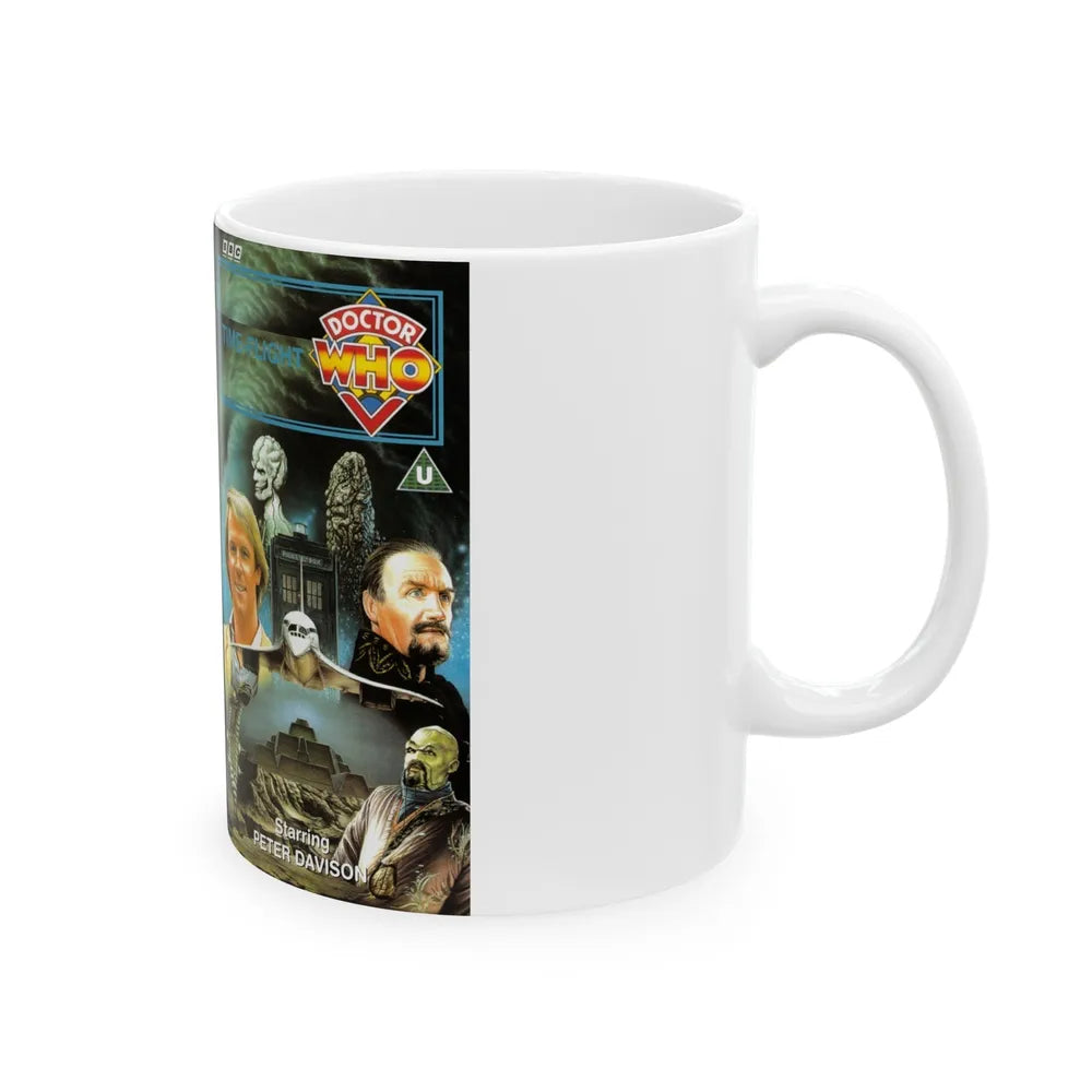 DOCTOR WHO TIME FLIGHT (VHS COVER) - White Coffee Mug-Go Mug Yourself