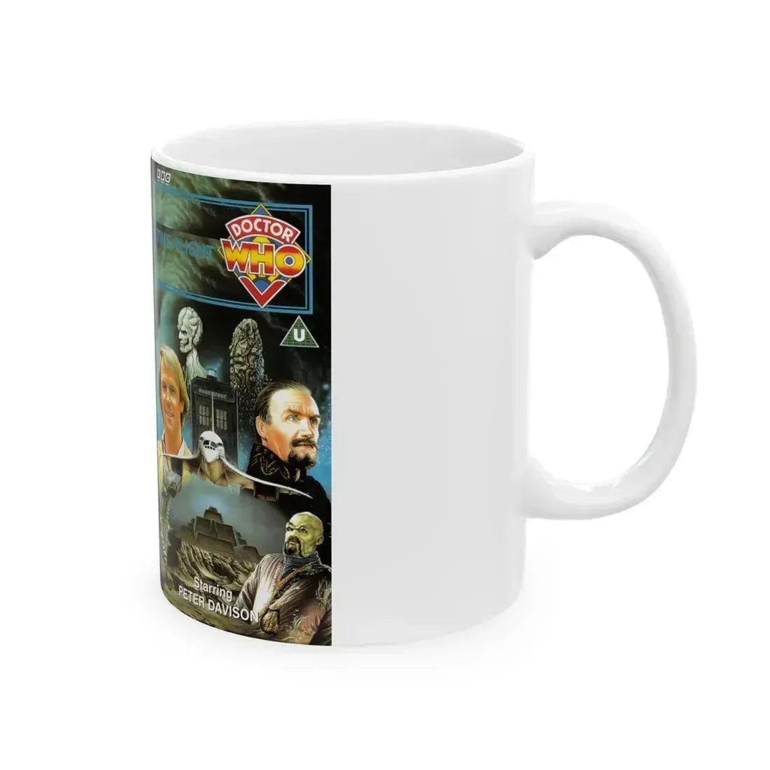 DOCTOR WHO TIME FLIGHT (VHS COVER) - White Coffee Mug - Go Mug Yourself