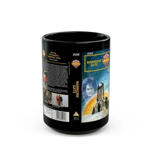 DOCTOR WHO WARRIORS GATE (VHS COVER) - Black Coffee Mug 15oz - Go Mug Yourself