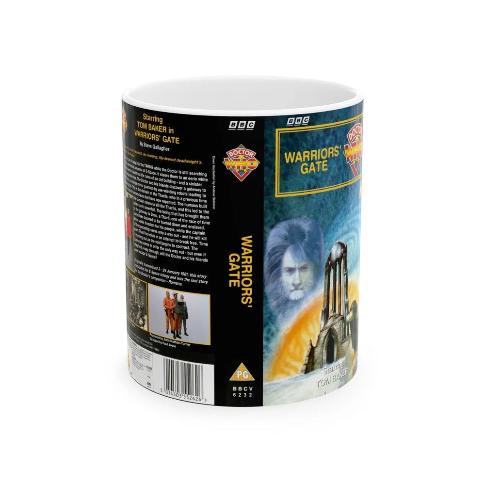 DOCTOR WHO WARRIORS GATE (VHS COVER) - White Coffee Mug-11oz-Go Mug Yourself