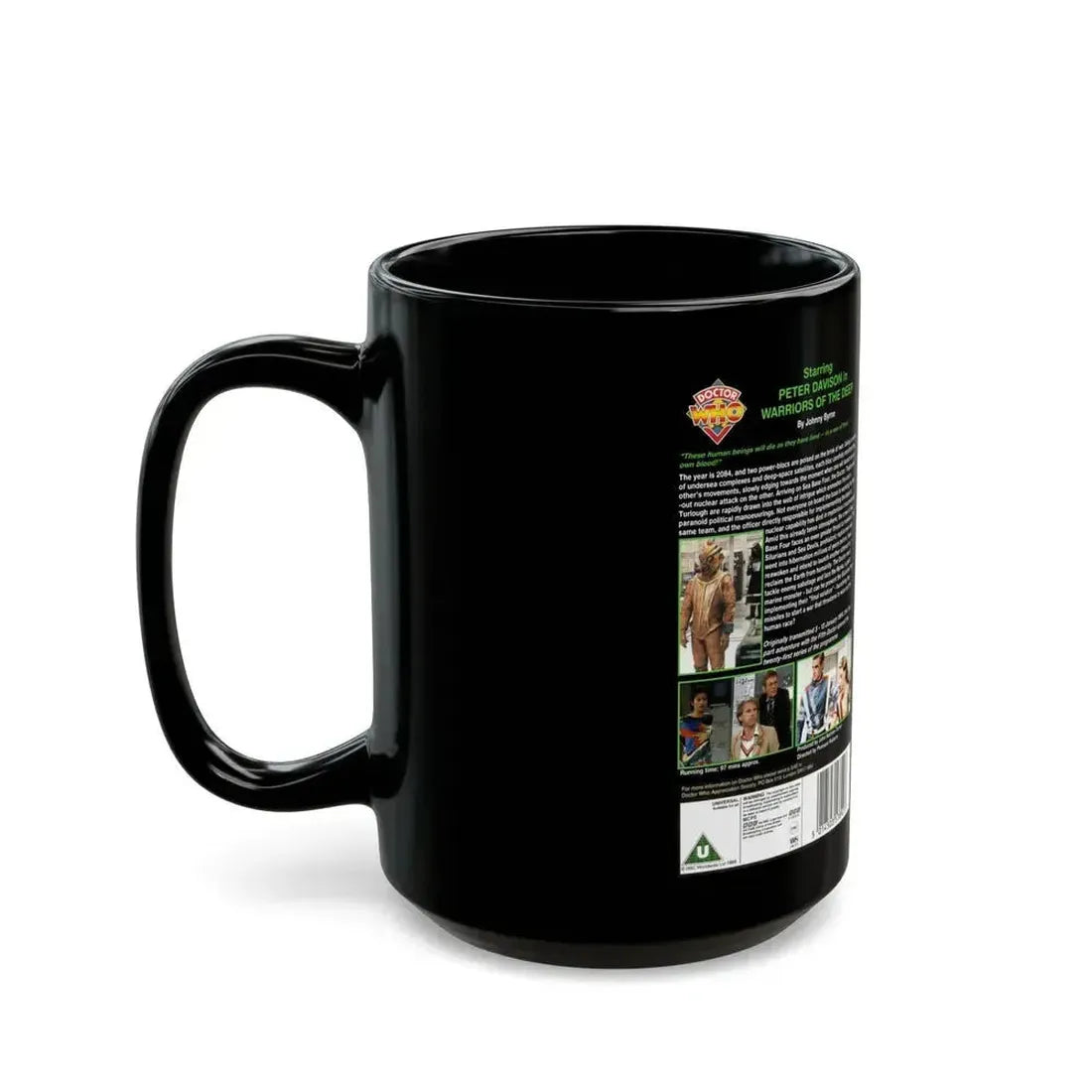 DOCTOR WHO WARRIORS OF THE DEEP (VHS COVER) - Black Coffee Mug - Go Mug Yourself