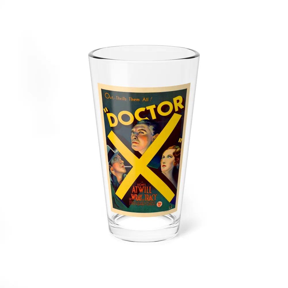 DOCTOR X 1932 Movie Poster - Pint Glass 16oz-16oz-Go Mug Yourself