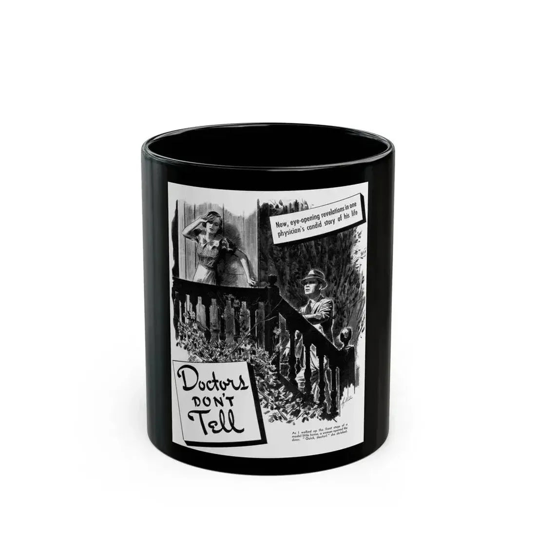 Doctors Don't Tell, Liberty magazine, April 16,1938 - Black Coffee Mug 11oz - Go Mug Yourself