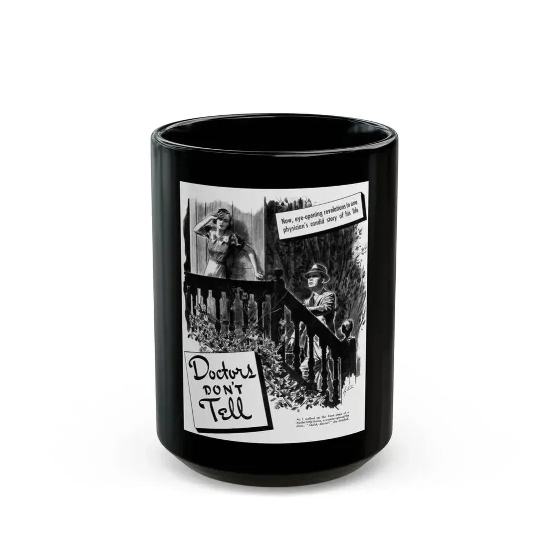 Doctors Don't Tell, Liberty magazine, April 16,1938 - Black Coffee Mug 15oz - Go Mug Yourself