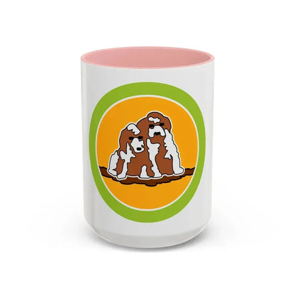 Dog Care (Boy Scout Merit Badge) Accent Coffee Mug 15oz Pink - Go Mug Yourself