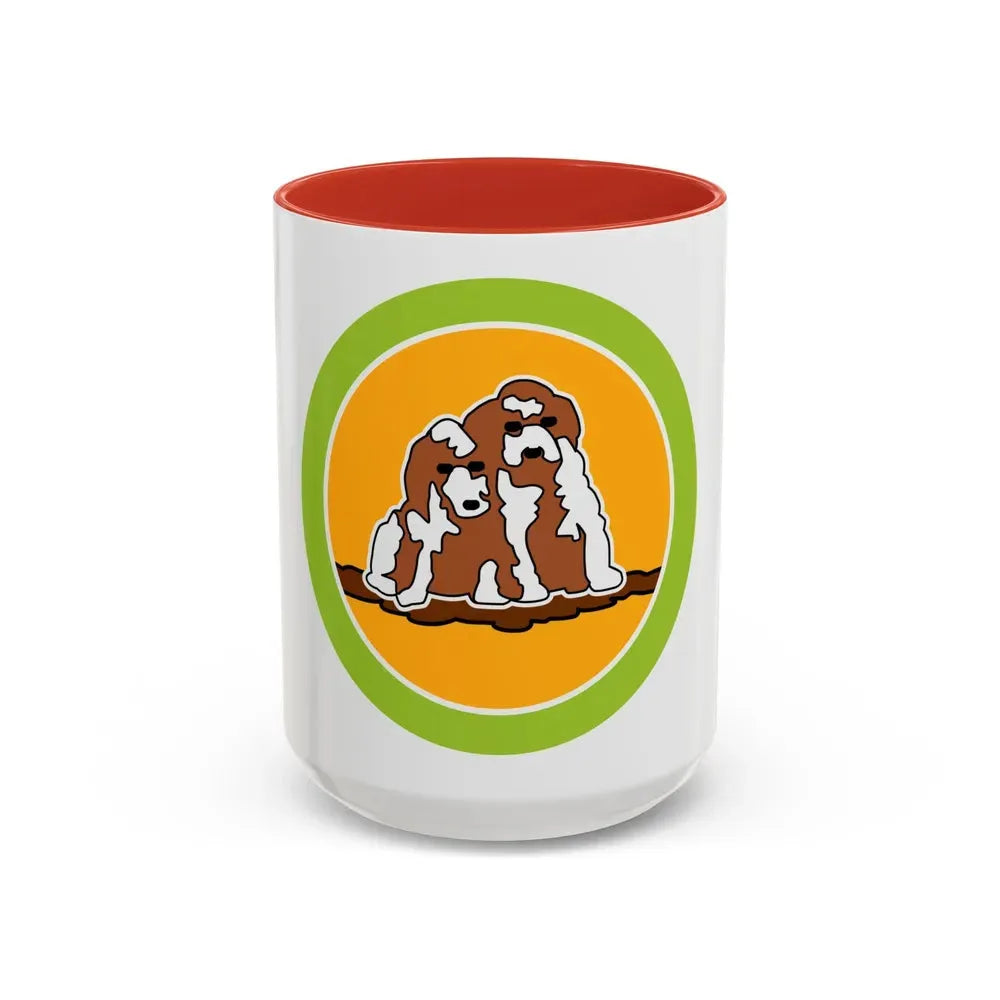 Dog Care (Boy Scout Merit Badge) Accent Coffee Mug 15oz Red - Go Mug Yourself