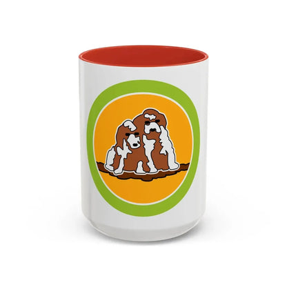 Dog Care (Boy Scout Merit Badge) Accent Coffee Mug 15oz Red - Go Mug Yourself