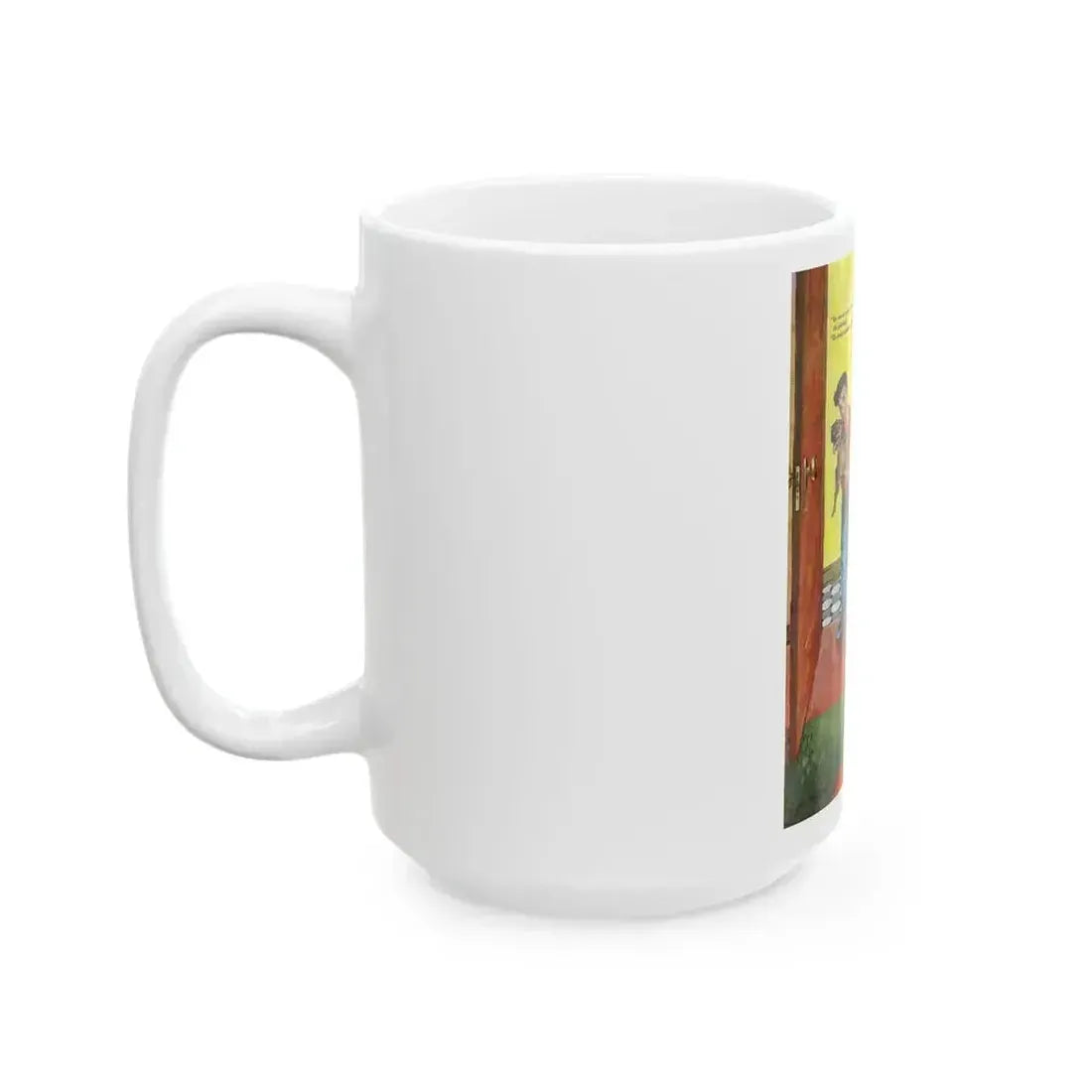Dog in the House, Redbook, May 1958 - White Coffee Mug - Go Mug Yourself