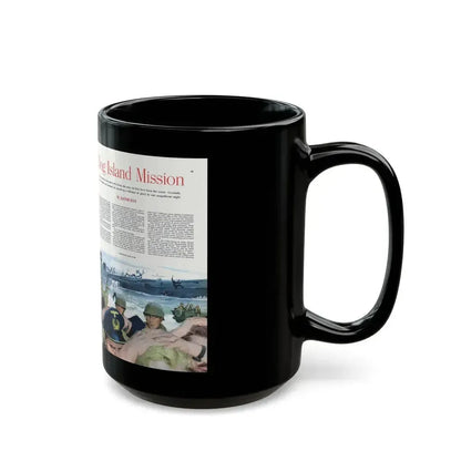 Dog Island Mission, Collier's, November 8, 1952 - Black Coffee Mug - Go Mug Yourself