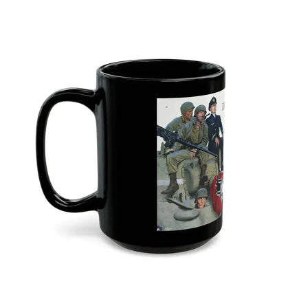 Dog Island Mission, Collier's, November 8, 1952 - Black Coffee Mug - Go Mug Yourself