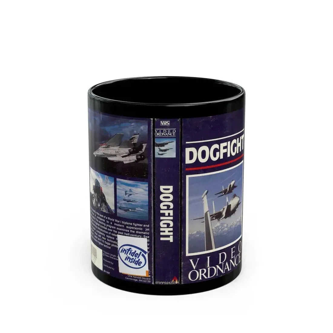 DOGFIGHT VIDEO ORDNANCE (VHS COVER) - Black Coffee Mug 11oz - Go Mug Yourself