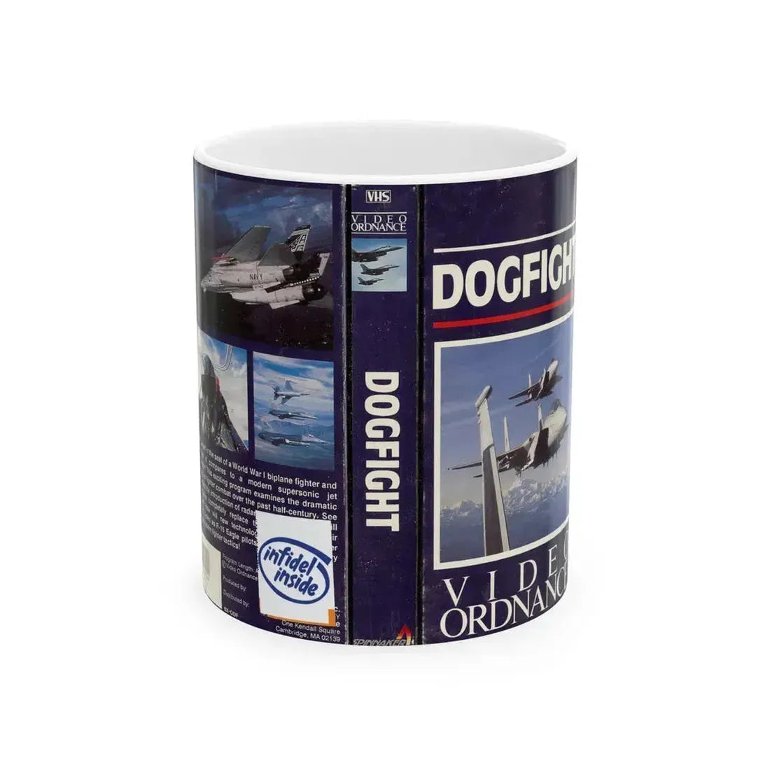 DOGFIGHT VIDEO ORDNANCE (VHS COVER) - White Coffee Mug 11oz - Go Mug Yourself