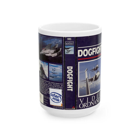 DOGFIGHT VIDEO ORDNANCE (VHS COVER) - White Coffee Mug-15oz-Go Mug Yourself