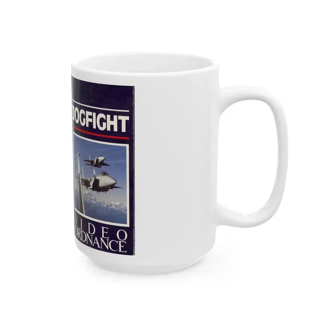 DOGFIGHT VIDEO ORDNANCE (VHS COVER) - White Coffee Mug - Go Mug Yourself