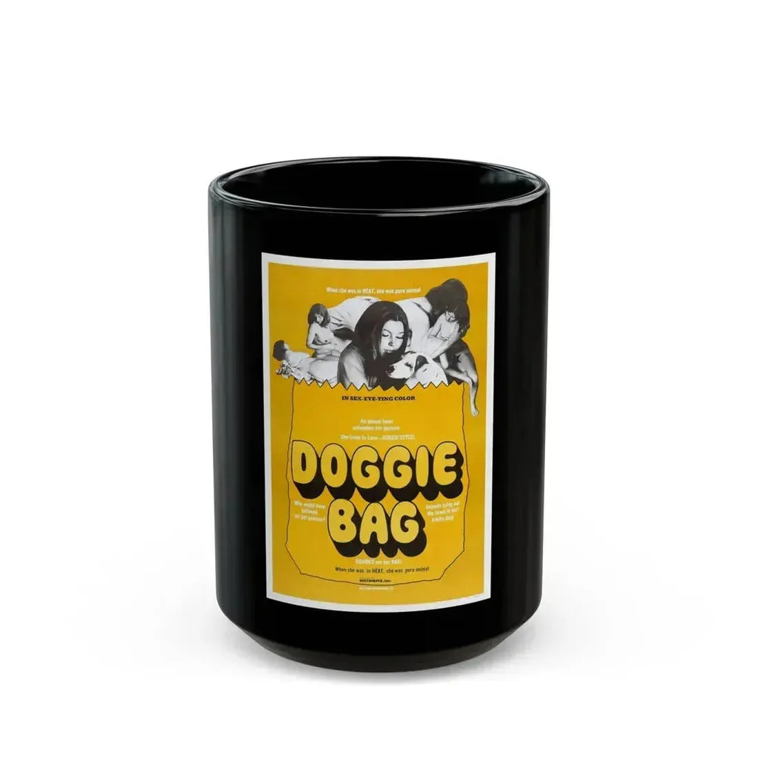 DOGGIE BAG 1969 Movie Poster - Black Coffee Mug 15oz - Go Mug Yourself