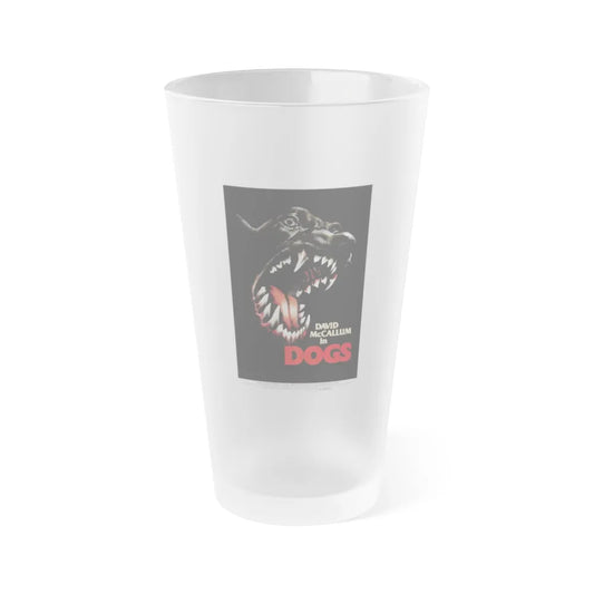 DOGS 1976 Movie Poster - Frosted Pint Glass 16oz-16oz-Frosted-Go Mug Yourself