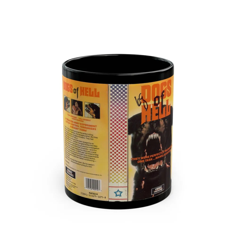 DOGS OF HELL (VHS COVER) - Black Coffee Mug-11oz-Go Mug Yourself