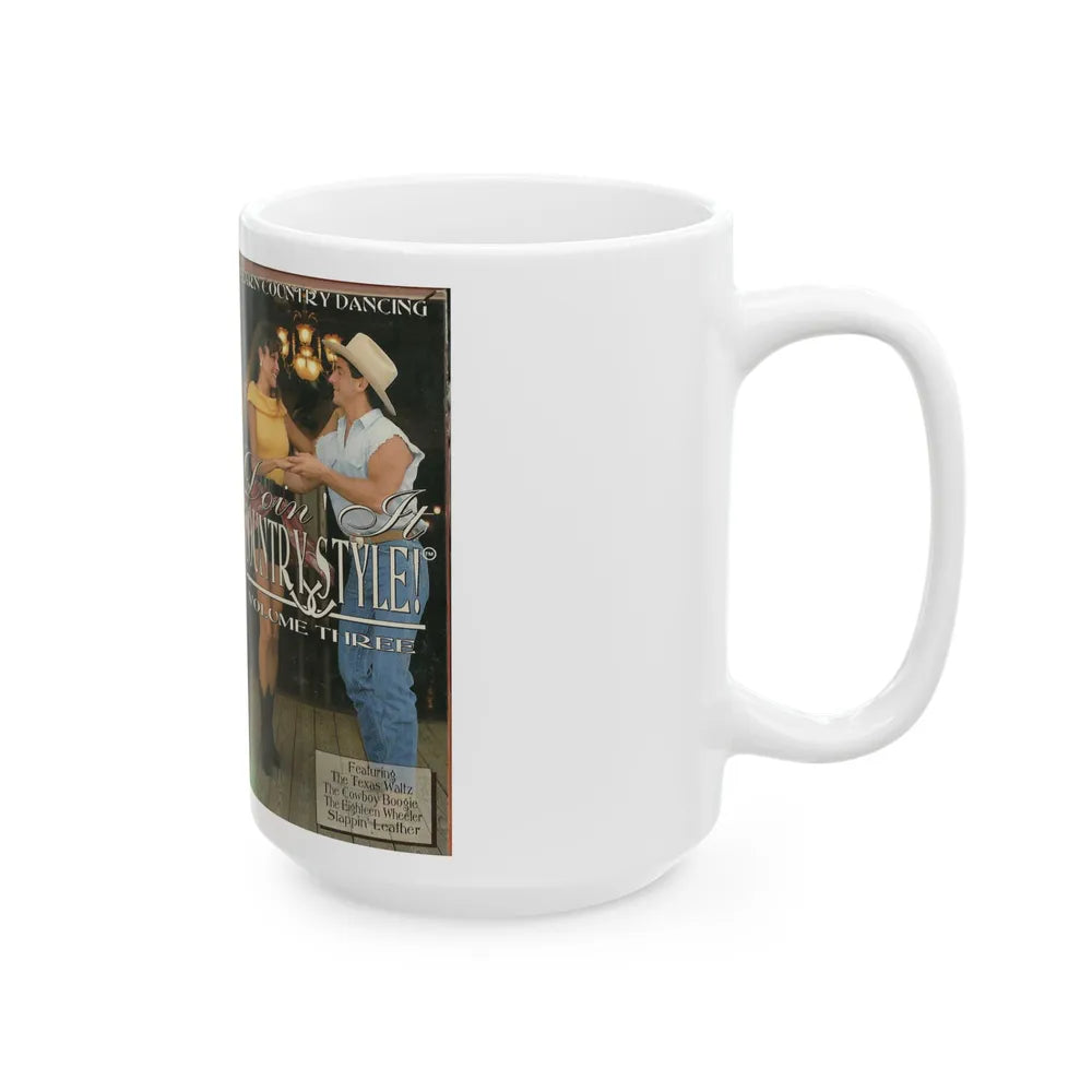 DOIN IT COUNTRY STYLE VOLUME THREE (VHS COVER) - White Coffee Mug-Go Mug Yourself