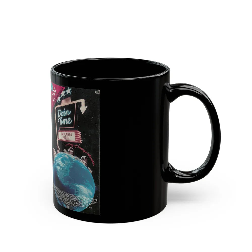 DOIN TIME ON PLANET EARTH (VHS COVER) - Black Coffee Mug-Go Mug Yourself