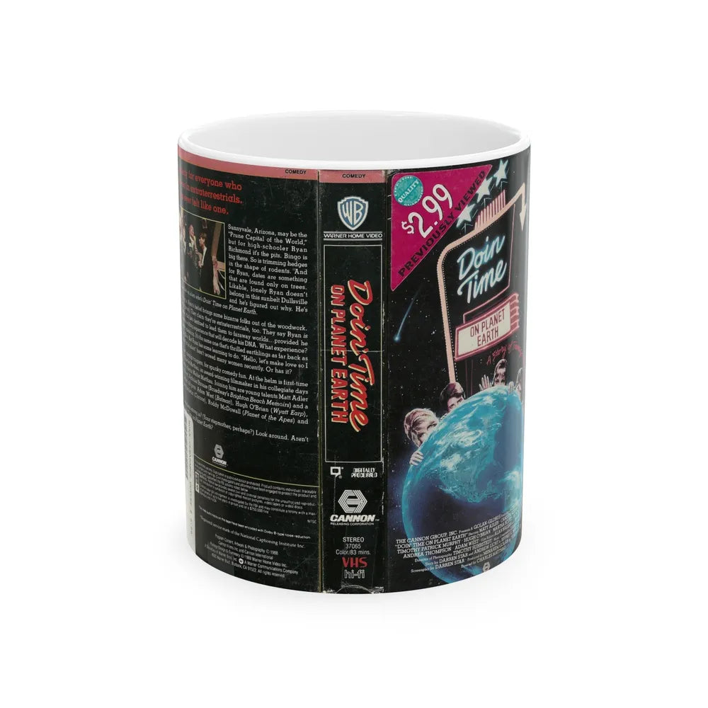 DOIN TIME ON PLANET EARTH (VHS COVER) - White Coffee Mug-11oz-Go Mug Yourself