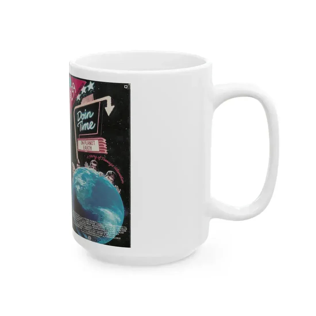 DOIN TIME ON PLANET EARTH (VHS COVER) - White Coffee Mug - Go Mug Yourself