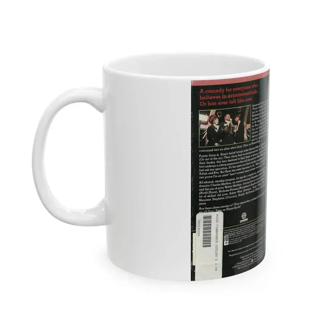DOIN TIME ON PLANET EARTH (VHS COVER) - White Coffee Mug - Go Mug Yourself