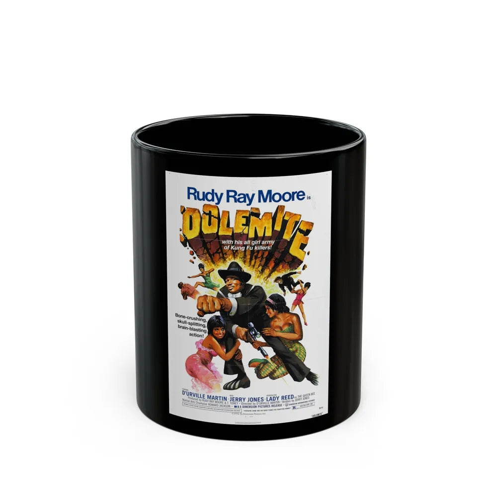 DOLEMITE 1975 Movie Poster - Black Coffee Mug-11oz-Go Mug Yourself