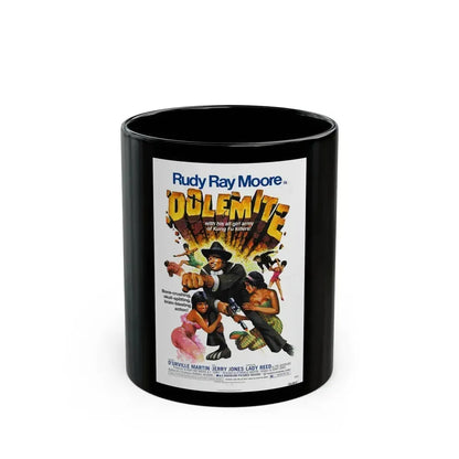 DOLEMITE 1975 Movie Poster - Black Coffee Mug 11oz - Go Mug Yourself