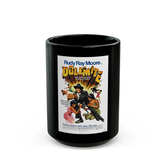 DOLEMITE 1975 Movie Poster - Black Coffee Mug 15oz - Go Mug Yourself