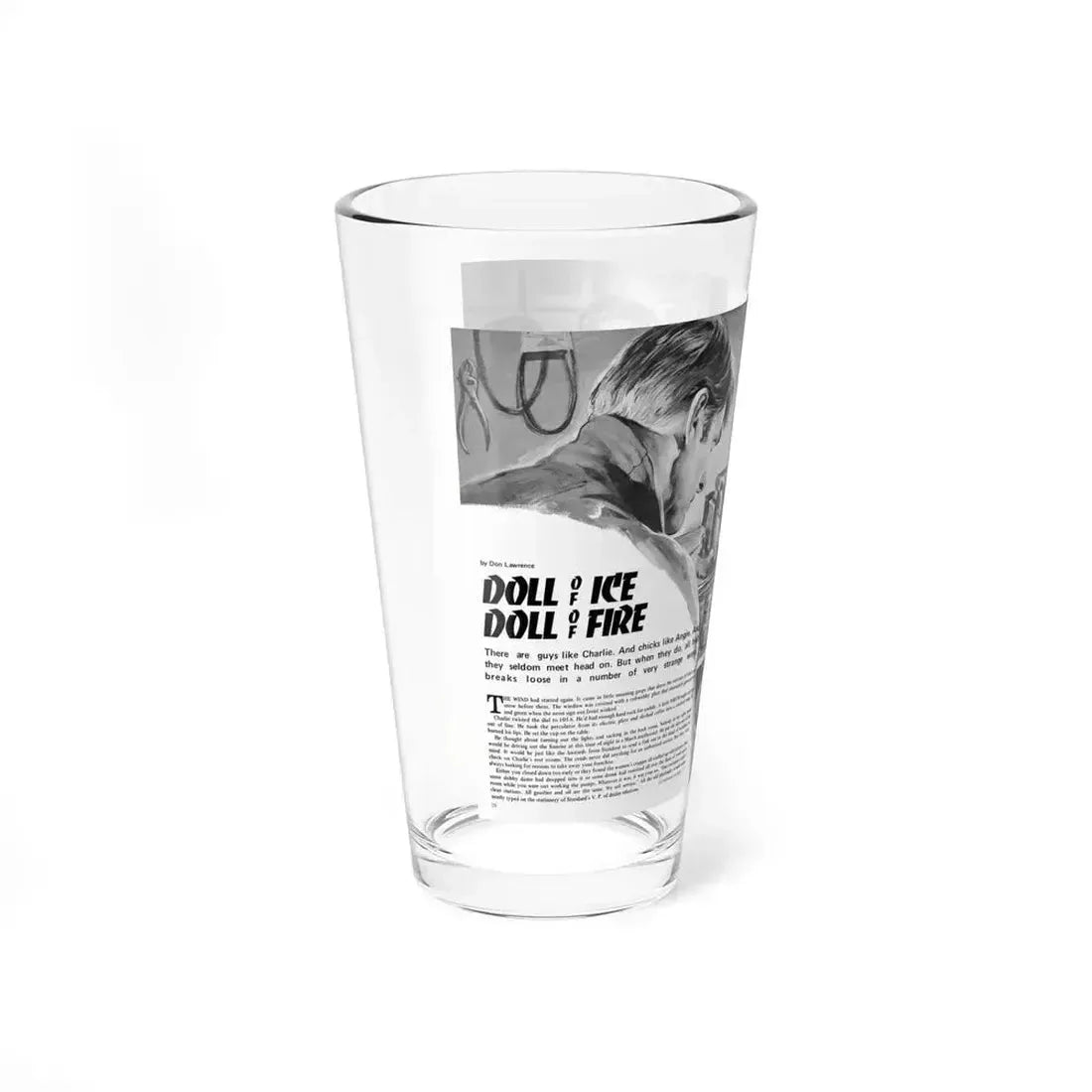 Doll of Ice, Doll of Fire, Man's Illustrated, April 1971 - Pint Glass 16oz - Go Mug Yourself