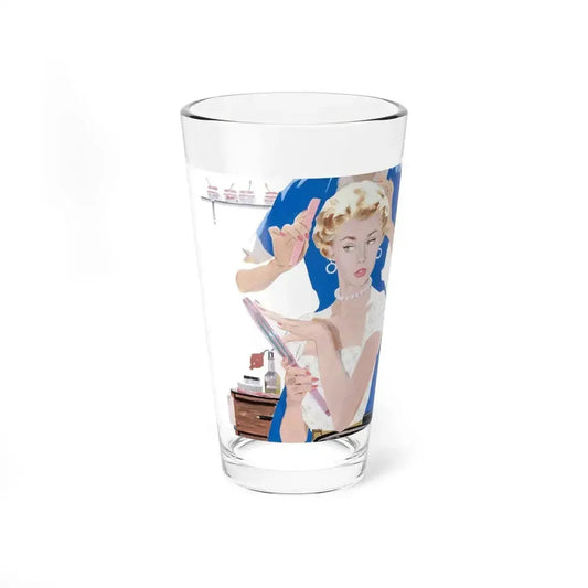Dolled Up, woman's magazine story illustration, 1954 - Pint Glass 16oz 16oz - Go Mug Yourself