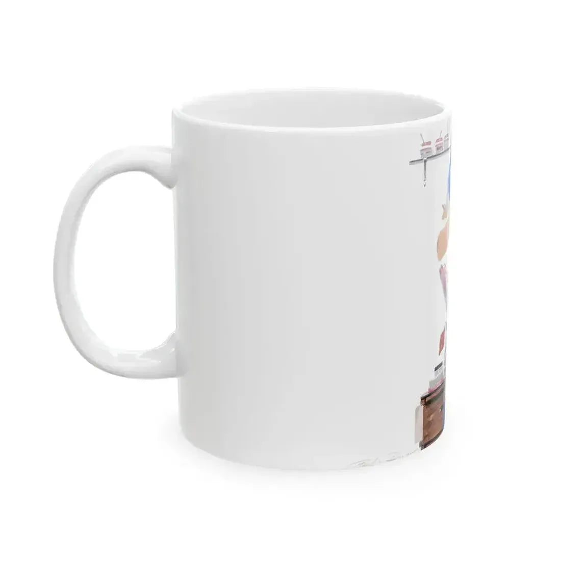 Dolled Up, woman's magazine story illustration, 1954 - White Coffee Mug - Go Mug Yourself