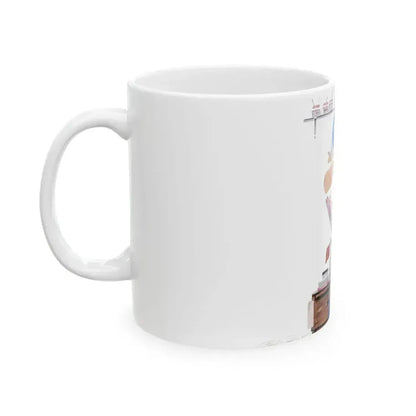 Dolled Up, woman's magazine story illustration, 1954 - White Coffee Mug - Go Mug Yourself