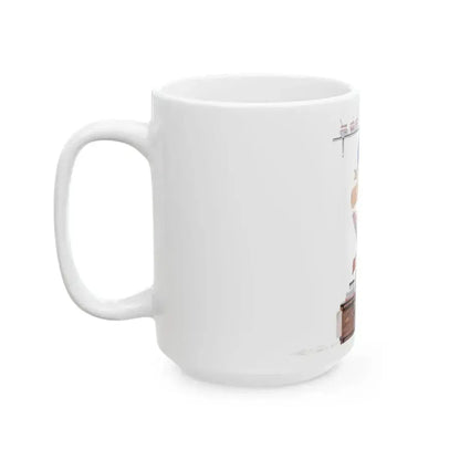 Dolled Up, woman's magazine story illustration, 1954 - White Coffee Mug - Go Mug Yourself