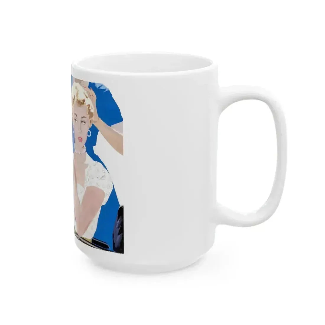 Dolled Up, woman's magazine story illustration, 1954 - White Coffee Mug - Go Mug Yourself