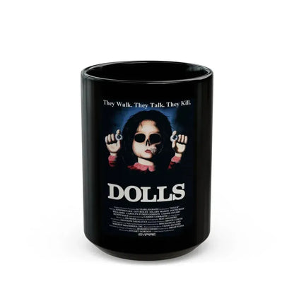 DOLLS 1986 Movie Poster - Black Coffee Mug 15oz - Go Mug Yourself