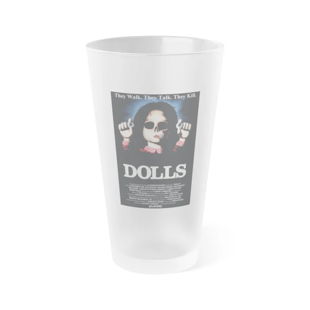 DOLLS 1986 Movie Poster - Frosted Pint Glass 16oz-16oz-Frosted-Go Mug Yourself