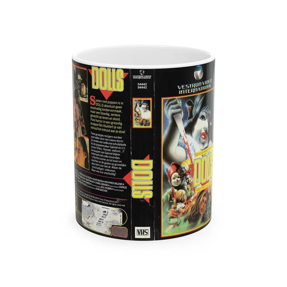 DOLLS VESTRON (VHS COVER) - White Coffee Mug-11oz-Go Mug Yourself