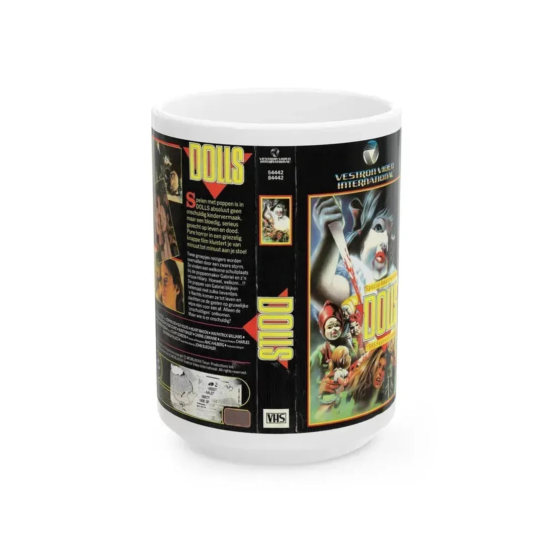 DOLLS VESTRON (VHS COVER) - White Coffee Mug 15oz - Go Mug Yourself