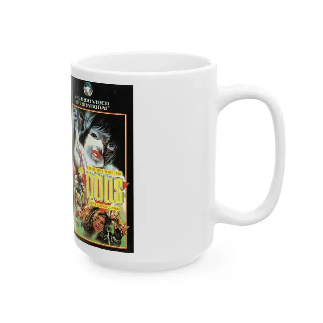 DOLLS VESTRON (VHS COVER) - White Coffee Mug - Go Mug Yourself